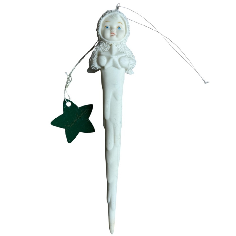 Department 56 Snowbabies icicle Christmas ornament white vintage